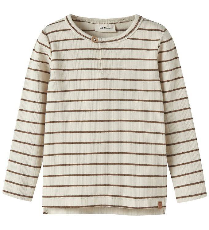 Lil Atelier Bluse - NmmKaby - Turtledove/Kangaroo - Lil Atelier - 3 år (98) - Bluse