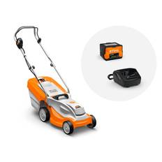 STIHL RMA 235 Batteri-plæneklipper med opsamler og ECO-mode - klippebredde: 33 cm - inkl. batteri og lader