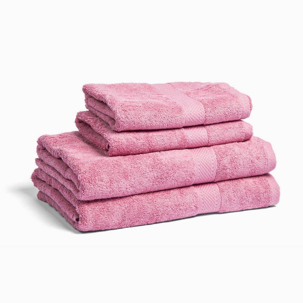 Rosa handduk med namn Fairtrade - 90x150 cm (90x150 cm)