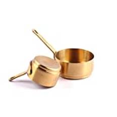 FUBESK Kruka sås rostfritt stål mjölkkastrull mini såspanna non-stick liten kastrull för kokande ägg, uppvärmning av mjölk, simmande soppor, kokkärl och pannor