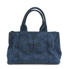 Prada Vintage Canapa Tote Stl. - Totebags Från Magasin - Blue (H 23cm x W 35cm x D 22cm)