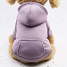 Hundhuvtröjor sweatshirt pullover jumpers fleecetröja, elastiskt tyg husdjur huva kläder varm höst vinter rock plysch varm huvtröja kappa för djuret och lätt att använda