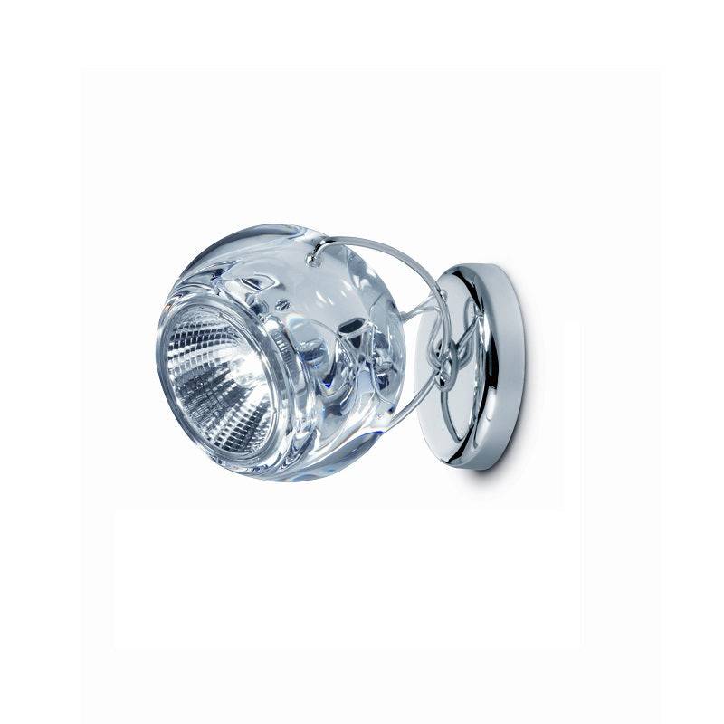 Beluga 1 væg/-loftlampe fra Fabbian - Krystal / Med kabelhjul