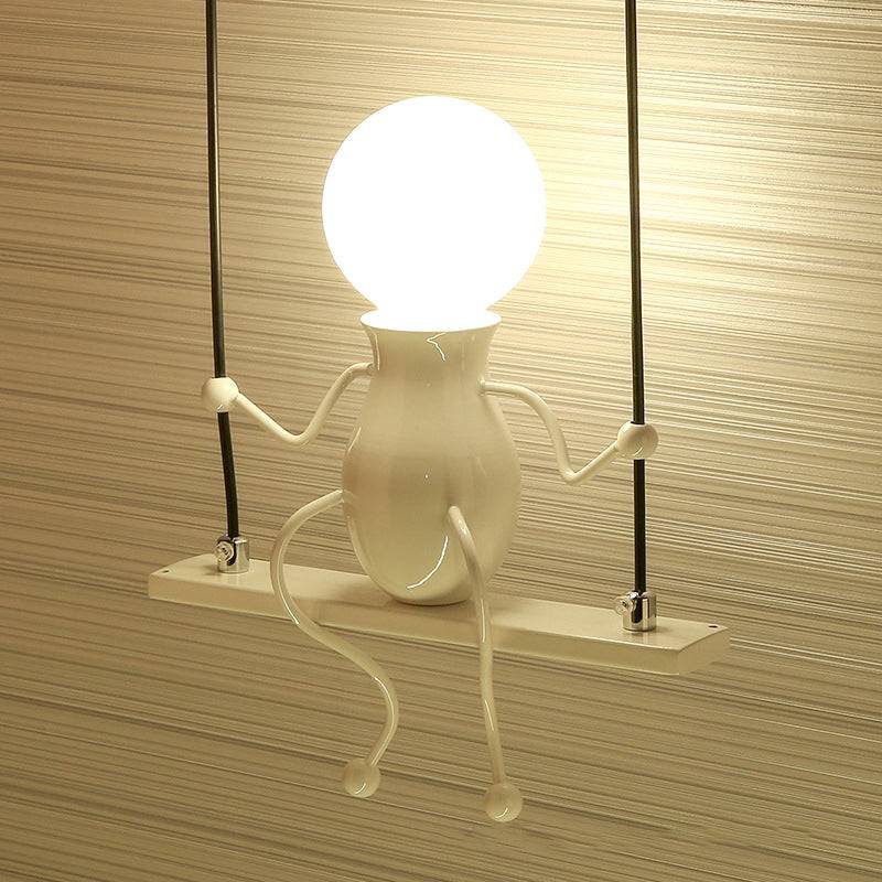 SwingDesign Vägglampa – Lekfull och Kreativ Belysning - Vit