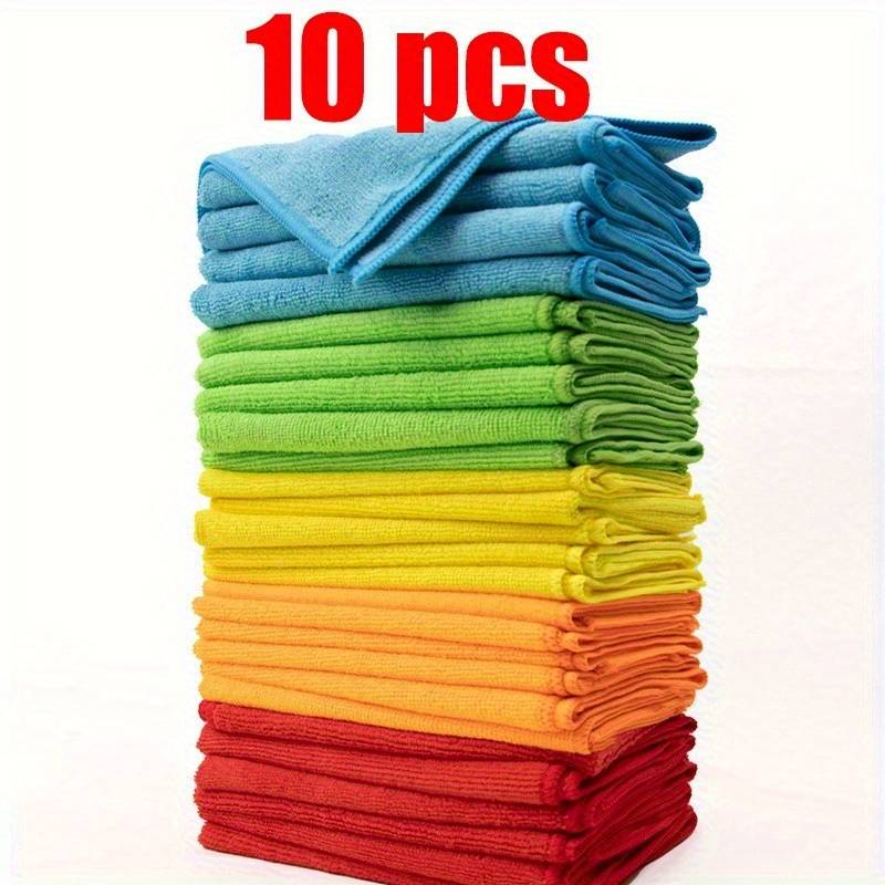 TEMU 20/10pcs, Versatile Microfiber Cleaning Towels, Reusable Cleaning Cloths - Absorbent, Durable, Quick-drying, Suitable For Kitchen, Yard, And Commercial Cleaning, Machine Washable, A Gift For .