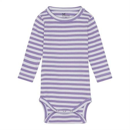 BIRKHOLM Stribet Rib Body Perfekt Hvid & Pastel Lilla