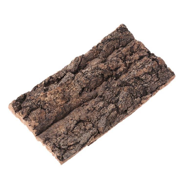 Naturlig Platt Korkbark Reptiler Terrarier Prydnad för Vatten för Akvarium Terrarium brun