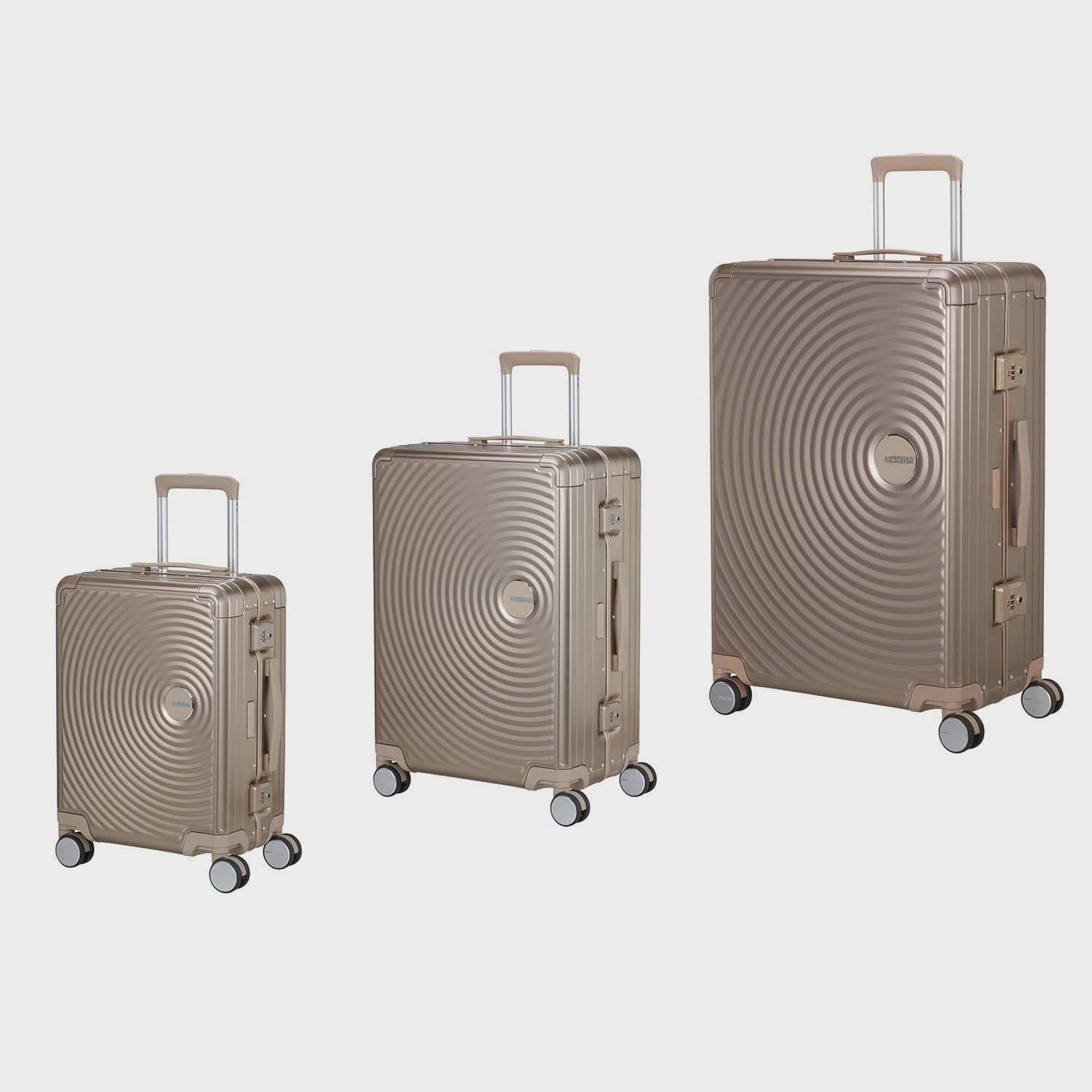 Bagageset 3-delat spinnerhjul i aluminiumbrons