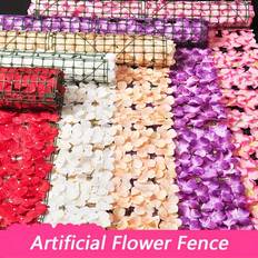TEMU 1pc, Artificial Fences, Artificial Ivy, Screen Lattice Fence For Balcony Courtyard Outdoor, Garden Privacy Screen For Home Decoration, Flower