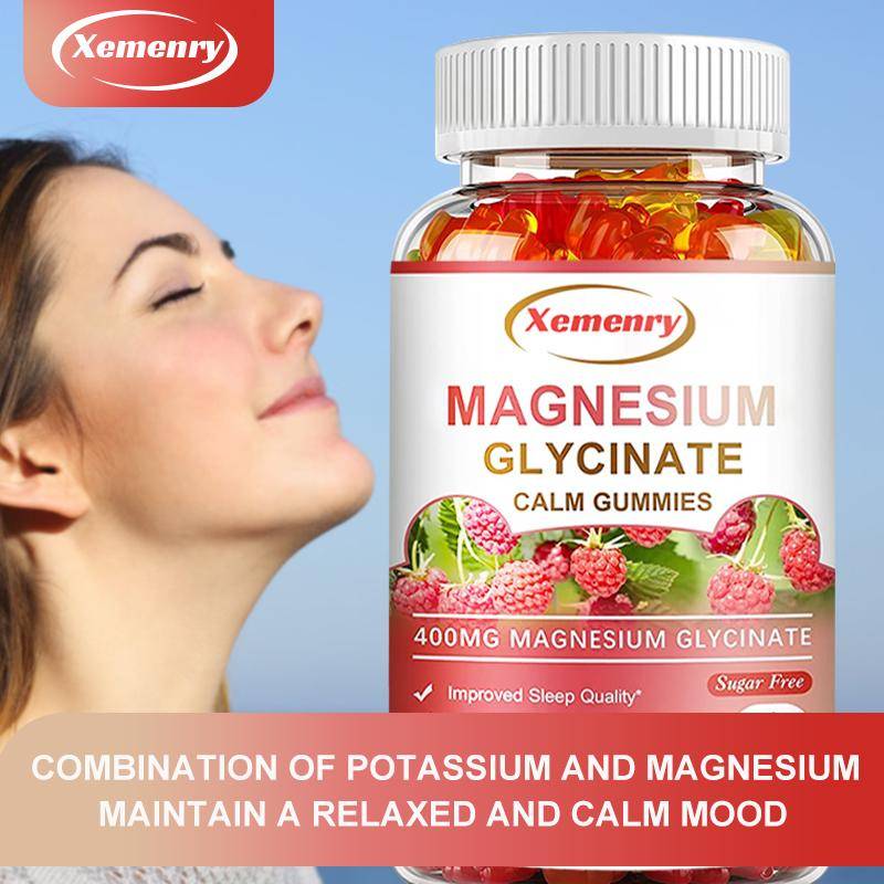 MAGNESIUMGLYCINAT GUMMIBITAR - 400 mg per portion - Stödjer muskel-, led- och benhälsa