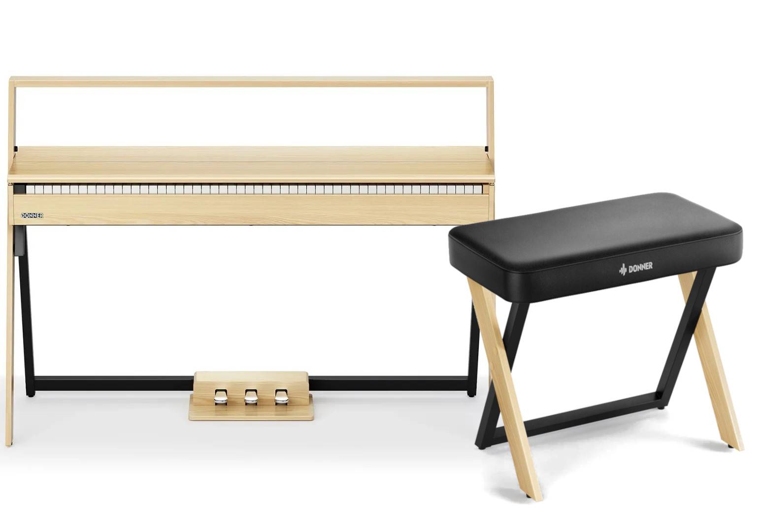 Donner Oura R300 El klaver Bundle - Light wood