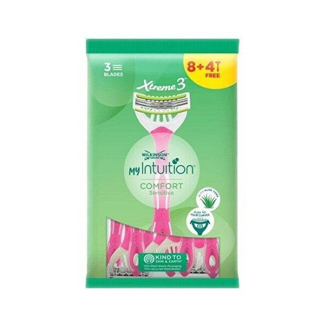 Wilkinson sword My Intuition Comfort Sensitiv e 8 + 4 engångsrakhyvel för kvinnor