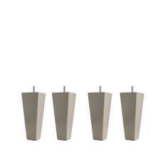 DUX - DUX SC sängben konisk oatmeal 12 cm 4-pack - Sängben - Beige - Trä