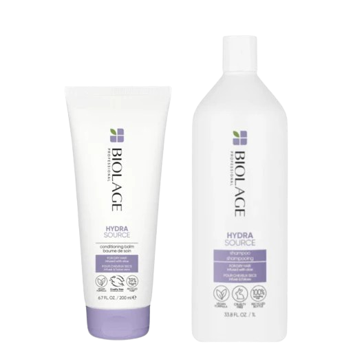 Matrix Biolage Hydrasource Shampoo 1000ml Hydrasource & Conditioner 200ml Duo