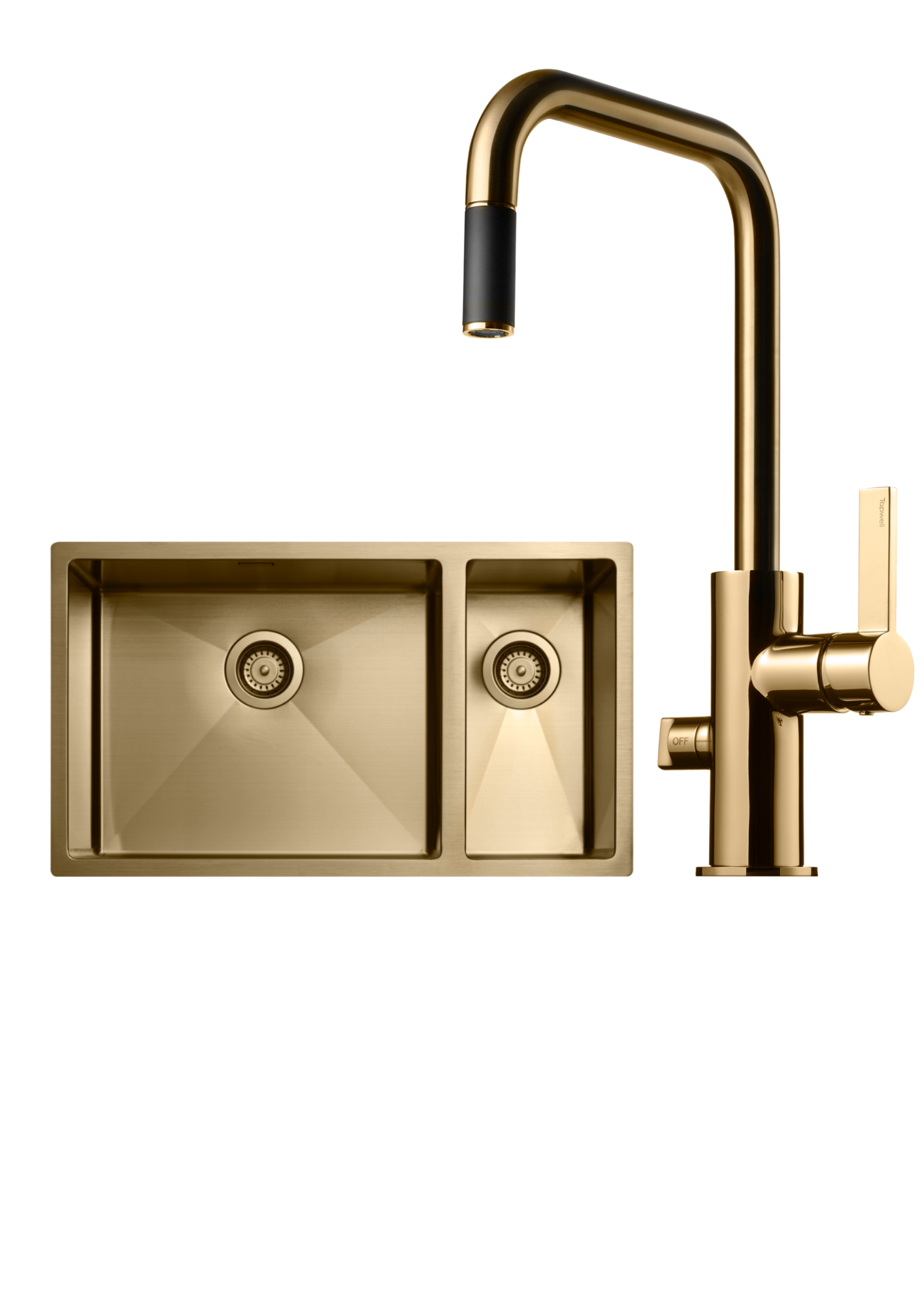 Tapwell ARM887/TA7040 PVD Mässing Köksblandare + Diskho