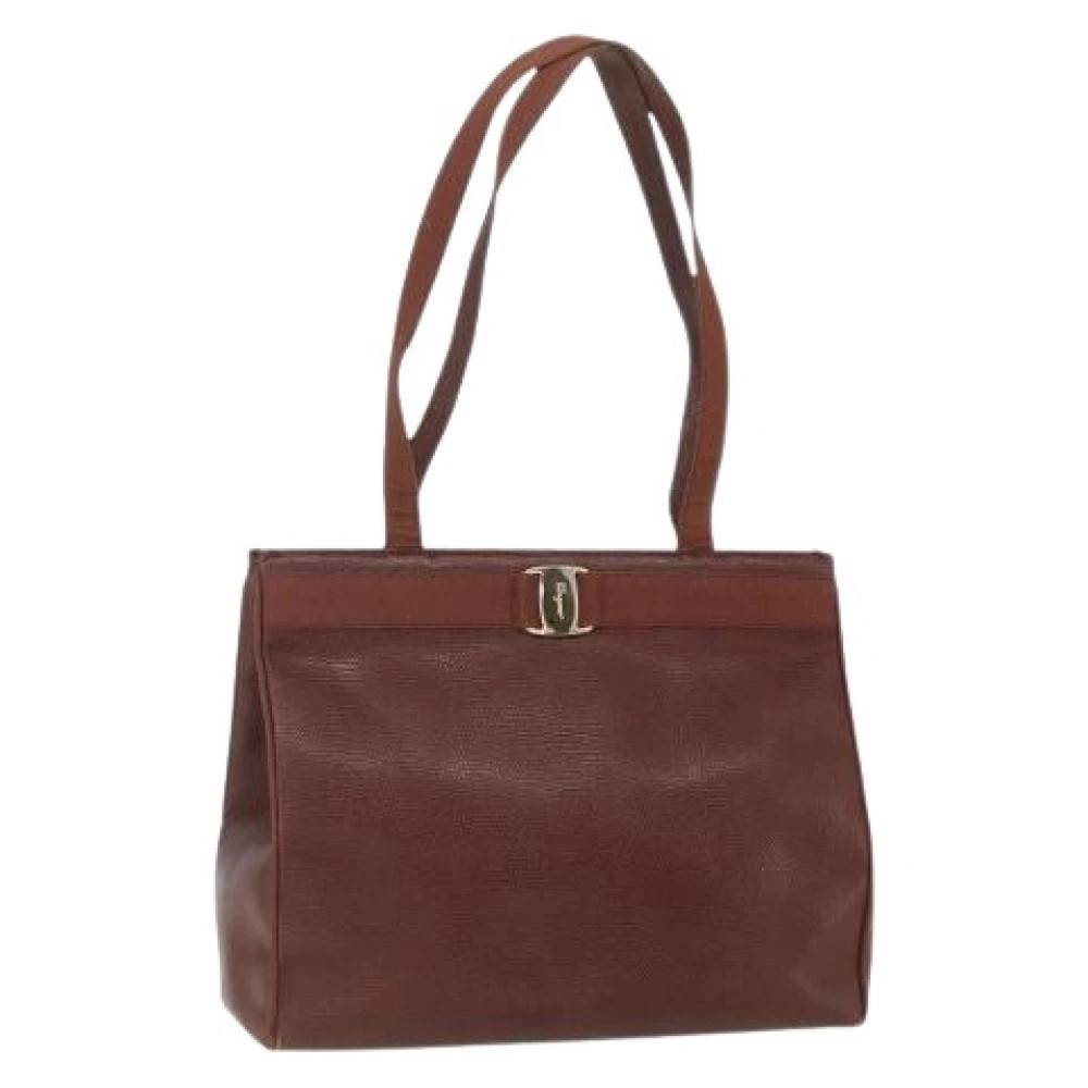 Salvatore Ferragamo Pre-owned - Pre-owned Leather Axelväska Vintage - Dam - ONE Size - Läder