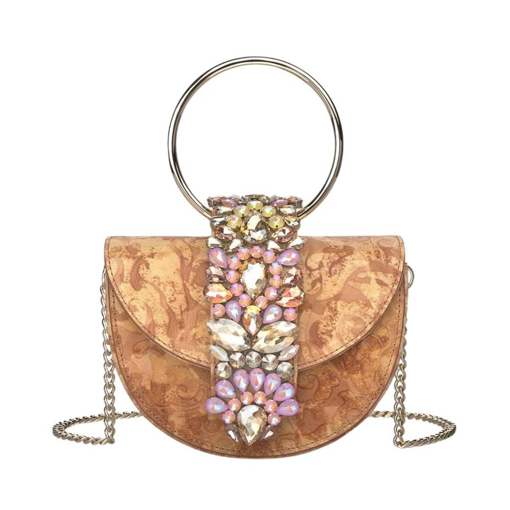 ALMA EN PENA, Tasker , Dame, Beige, ONE SIZE, Uld, Halvmåne juvel taske