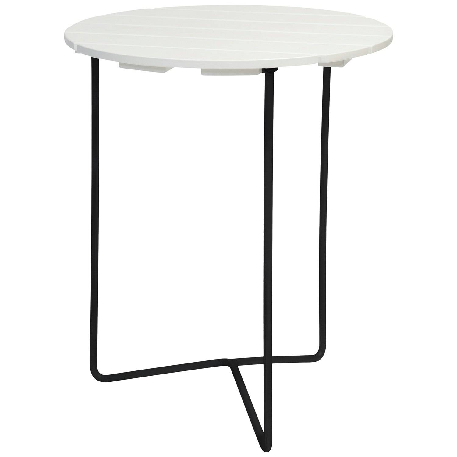 Grythyttan Stålmöbler - 6b Bord Ø60 Cm / Svart - Vitlackerad Ek
