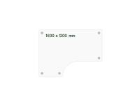 (ComputerSalg) Skrivebord DNA, Antracit 1600x1200 mm Venstre I-ben/Sort