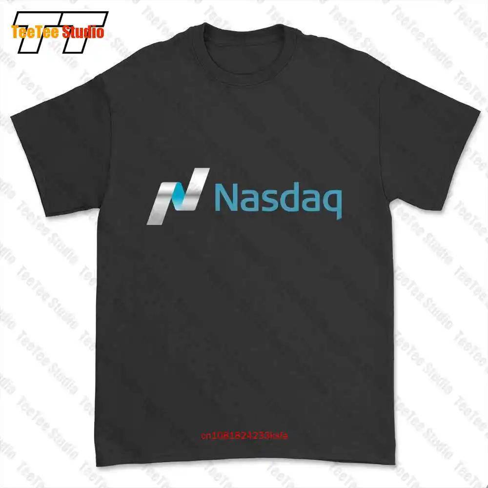 Nasdaq Logotyp Aktiemarknad Investerare Handlare T-shirt Tee TAQM cm white