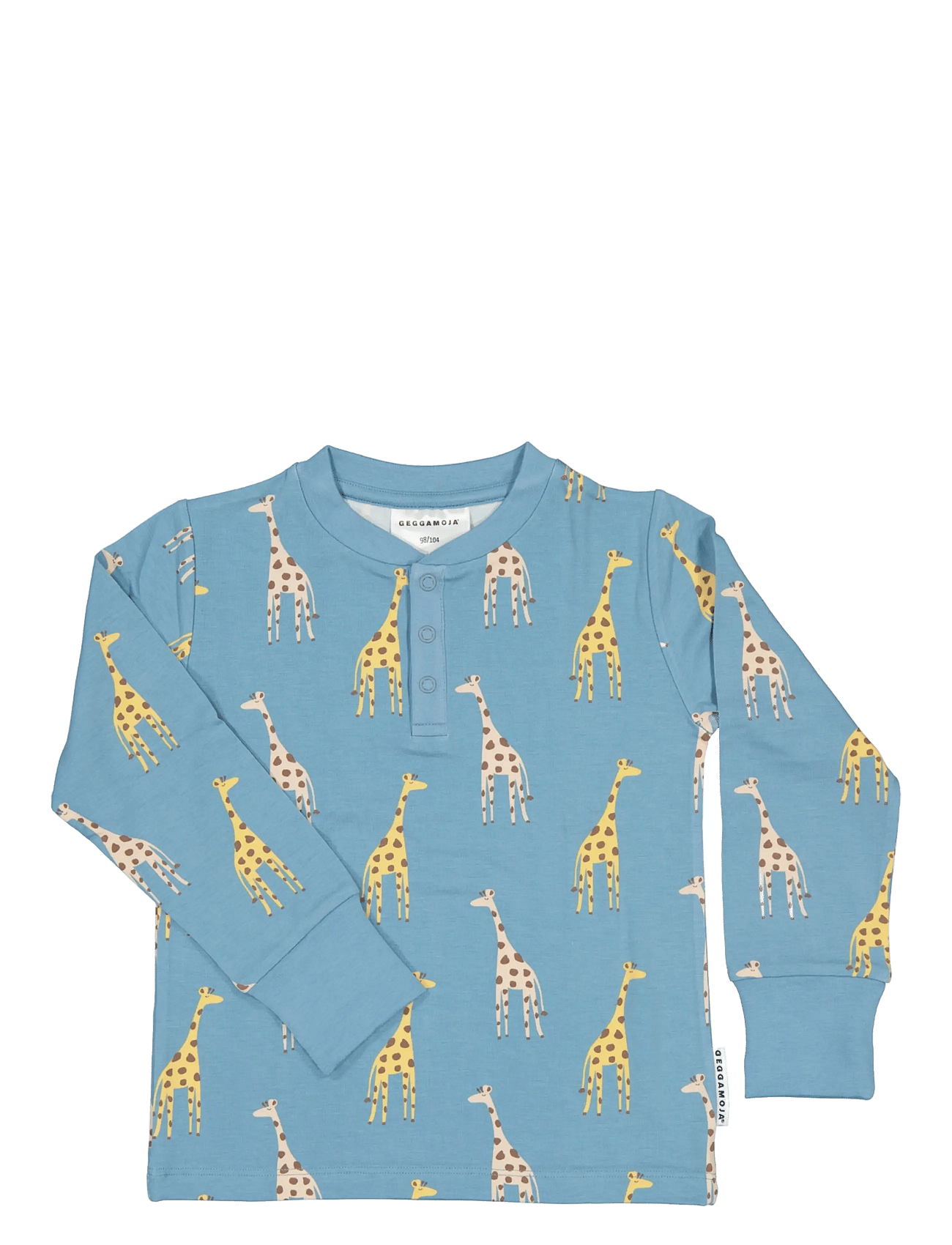 Geggamoja Bamboo Grandpa Sweater - Blue - 134/140