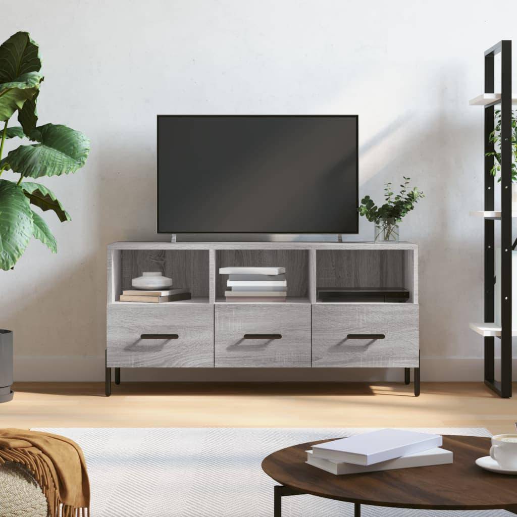 TV-bord 102 x 36 x 50 cm - grå sonoma-eg