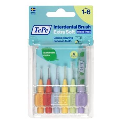 TePe scovolino interdentale Extra Soft 6 pezzi Mixed Pack
