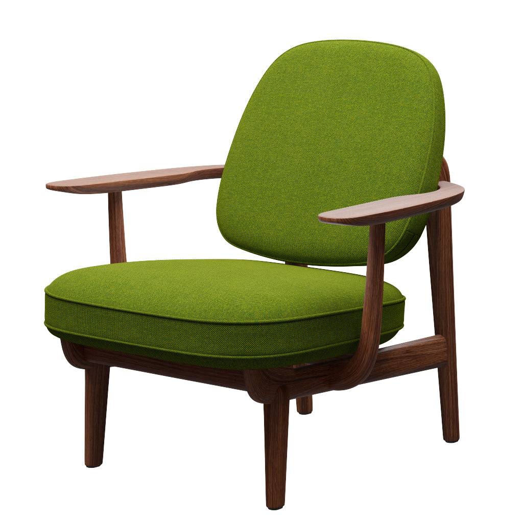 Fred Lænestol, valnødbejdset eg fra Fritz Hansen Hallingdal - 980 Green - Jacobsen Plus