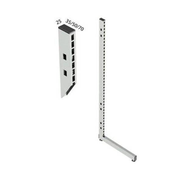 Butikshylla Classic, L-gavel, med justerbar fot, HxD 1976x460 mm