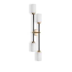 Bert Frank - Farol Wall Double Left Brass/Opal - Væglamper - Guld