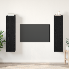 TV-bänkset 4 pcs Svart ek 30.5 x 30 x 60 cm Konstruerat trä