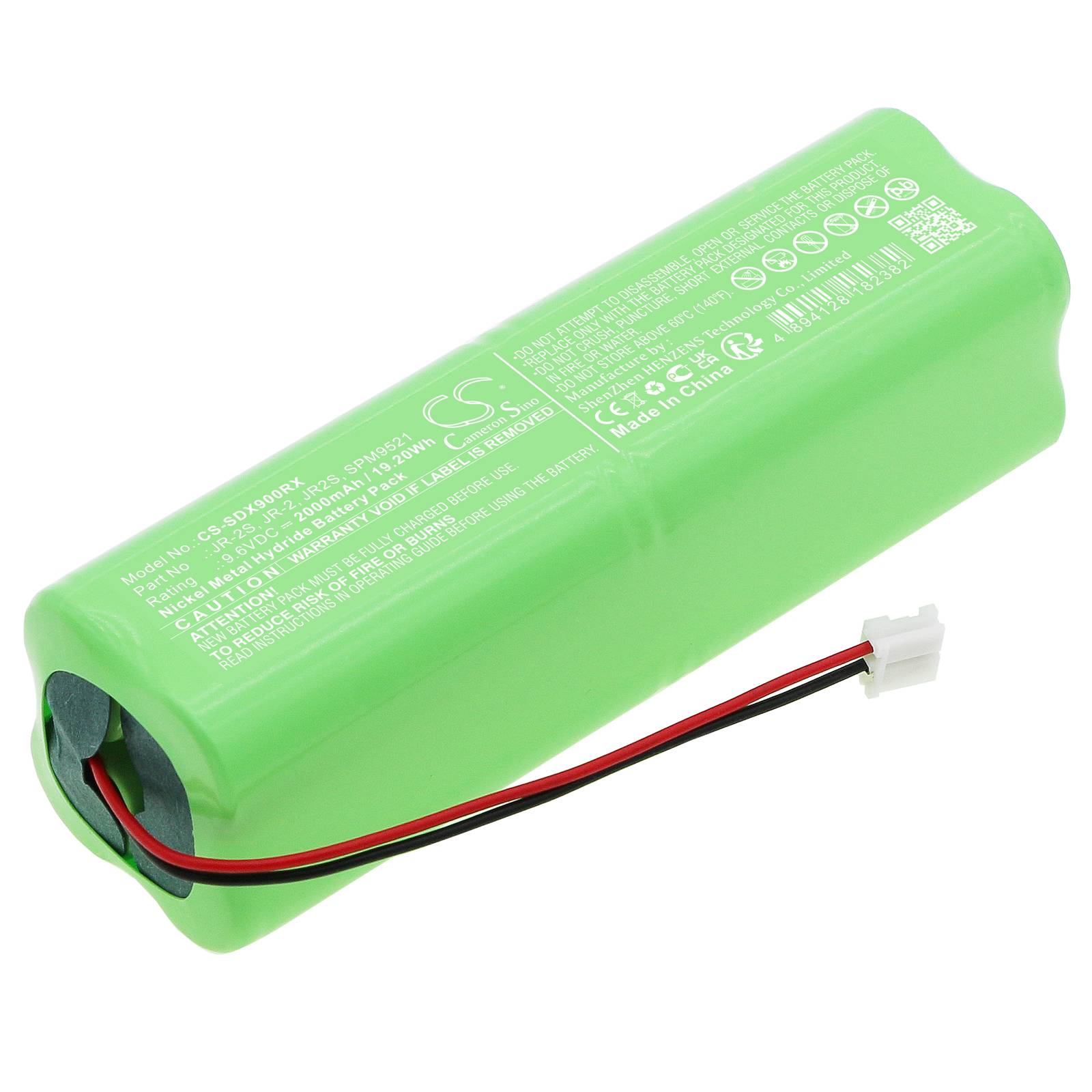 Batteri for Spektrum XP6102, X9303, XP9303, XP9103, XP8103A, X JR-2S 9.6 V 2000 mAh Ni-MH