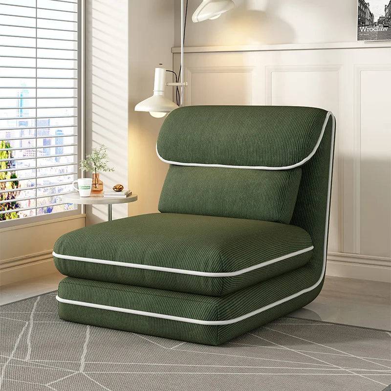 Sofa Small Folding Sofa Bed Multi-color Reclining Tatami Living Room Double Floor Sofa - green