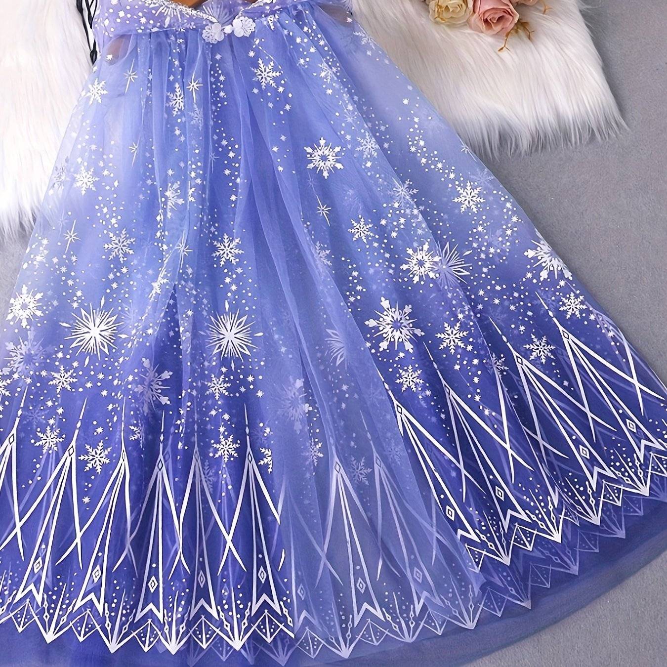Girl With Hooded Purple-blue Gradient Cloak, Suitable For Carnival, Christmas, Easter Costumes, Birthday Gifts, 3-8 Years Old