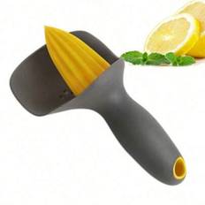 1st citruspress juicepress - kompakt fruktpressare för morgon vitamin C boost/bachelorett pentry/camping frukost, rostfri manuell juicepress - Multifärgad (En-Storlek,1 st Grå)