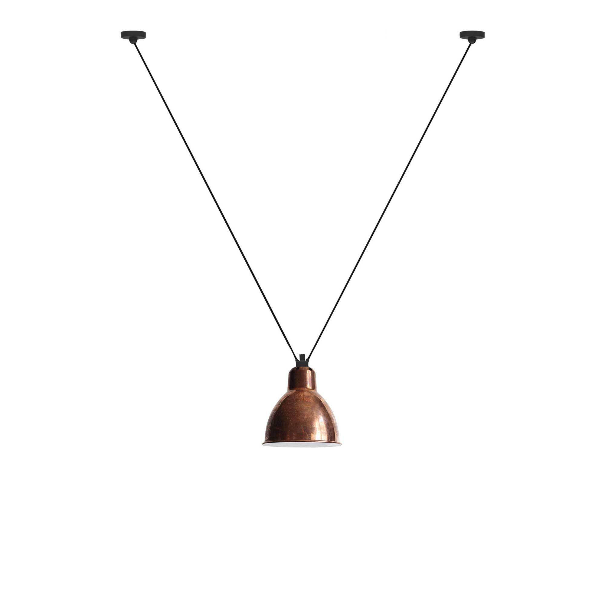 DCWéditions - Les Acrobates De Gras 323 XL Round Raw Copper/White Inside - Pendellampor - Bernard-Albin Gras - Koppar