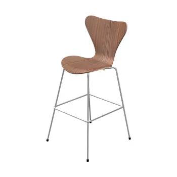 3197 Høj Barstol af Arne Jacobsen Uden polstring / Elm / Ingen farve - Jacobsen Plus