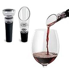 TenTen Labs vinluftare och vinpump (2-pack) - Premiumluftarpip och vinpropp - Presentförpackning ingår