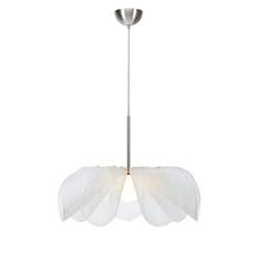 Markslöjd Styrka Ø75 taklampa satin nickel/vit
