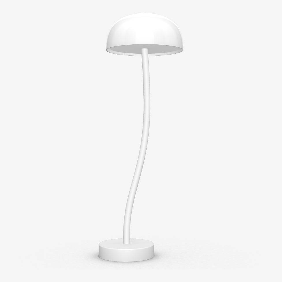 Curve Bordslampa - Small & Large | alt. färgval | Modell: Small | Ø Skärm: Ø=150 mm | Färg/Material: Vit | Metallskärm