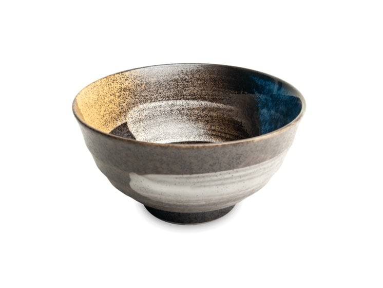 Ramen Bowl Ø17 cm Japansk Skål med Flerfarvet Glasur - Service - Asiatisk og japansk porcelæn