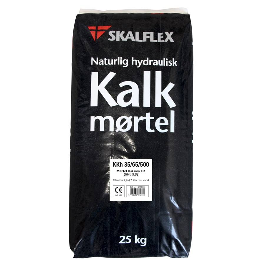 Skalflex KKh Mørtel (NHL3,5) 35/65/500 0-4 mm 1:2, til opmuring og fugning, udendørs og indendørs brug, MX3.1, Moderat miljøklasse