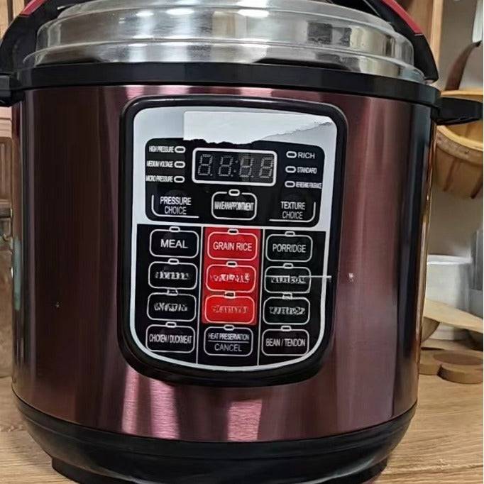 6L Large-Capacity Multifunctional Electric Pressure Cooker For Foreign Trade - Silver / EU 110V