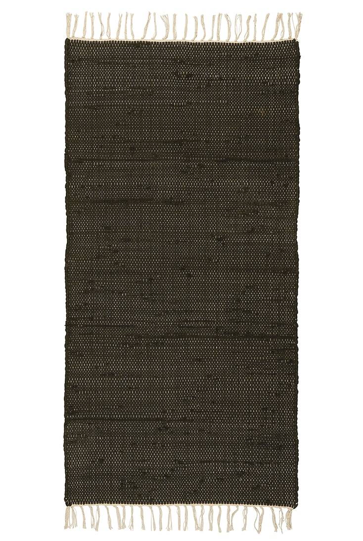 60 X 120 LØBER - kludetæppe, black