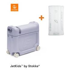 JETKIDS™ BY STOKKE® ride-on kuffert BedBox™ Arctic Blue og madras CloudSleeper™ hvid