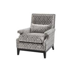 Fåtölj Goldoni Trellis grey velvet - Grå (A. 75 , B. 85 , C. 93 , D. 48 , E. 49 , F. 59 cm)