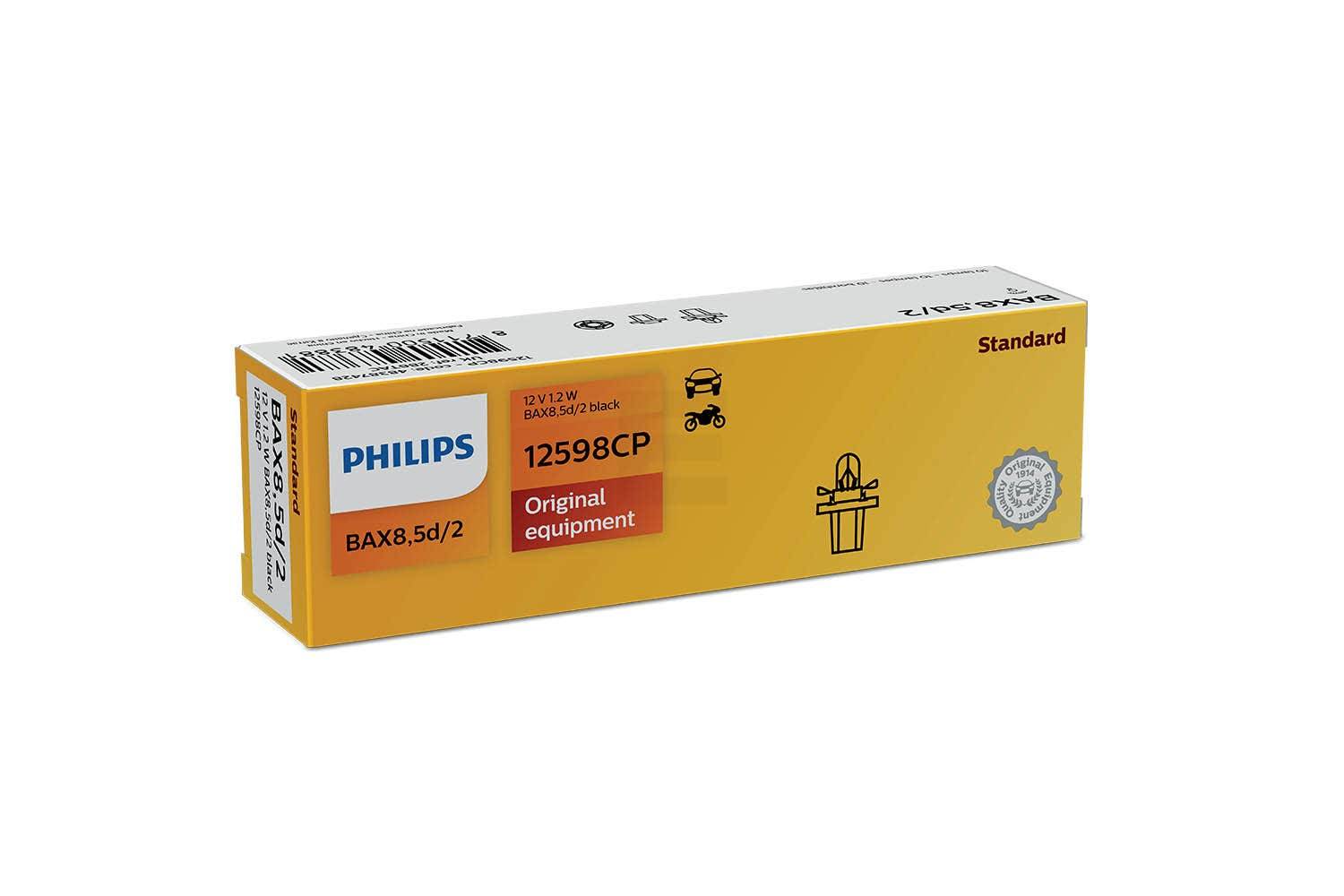 Philips pære 8,5d/2 Black Bax 10 pakning.