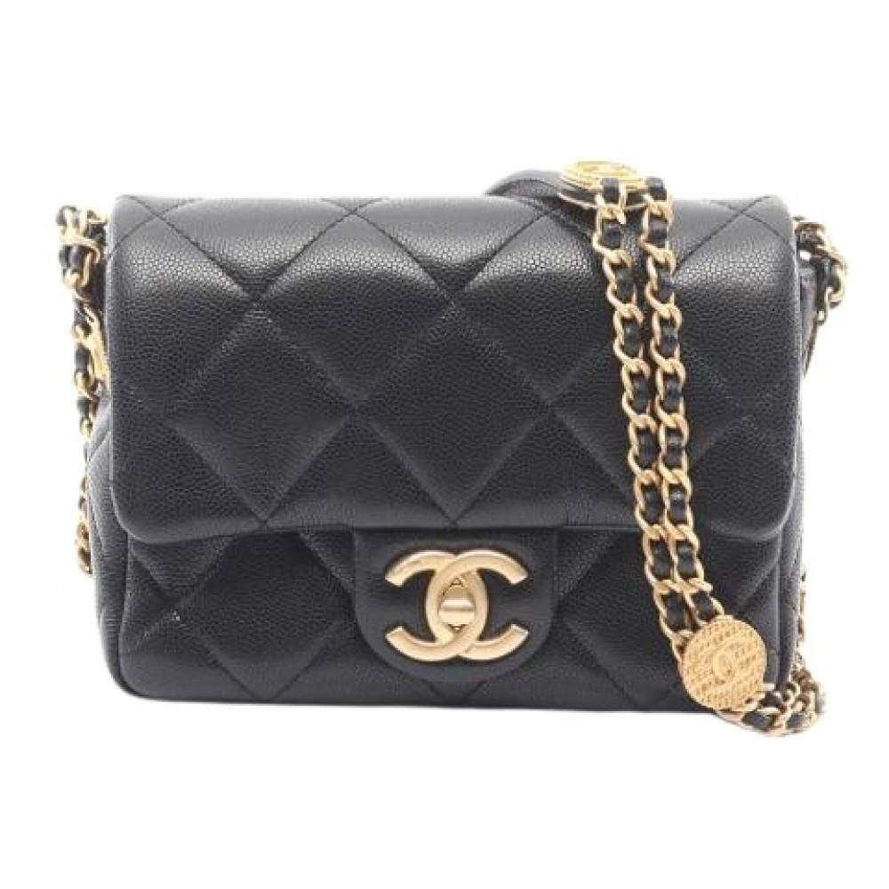 Chanel Vintage Pre-owned Vintage Mini Taske - Vintage - Dame - Sort - ONE SIZE - Uld