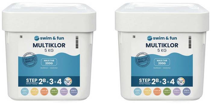 Multiklor 200g tabletter, 10kg - PoolOasen.