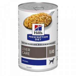 Hill's Prescription Diet L/D Liver Care våtfoder hund (burk). Förpackning: 2 brickor (24 x 370 g)